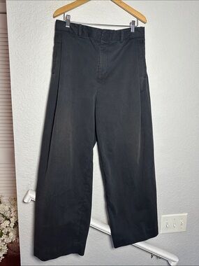 COS Classic Men's Black Chino Pants Wide Leg 34R Hipster Baggy